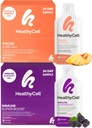 Healthycell Focus &amp; Recall Brain Supplement for Memory & Focus + Immune Super Boost Supplement Bundle