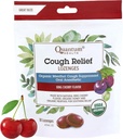 Quantum Health USDA Organic Cough Drops Menthol &amp; Honey Throat Lozenges - Soothing Bing Cherry Flavored Suppressant - Dry Mouth & Sore Throat Relief for Adults &amp; Kids - 18 Condes