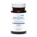 MetilPro L-Methylfolate 7.5 mg - L Folato de metil, Suplemento de metillfolato para hombres y mujeres, vitamina metilada B9 (5-MTHF) para la salud cerebral, el foco, la calma - 30 cápsulas (Pack of 1)