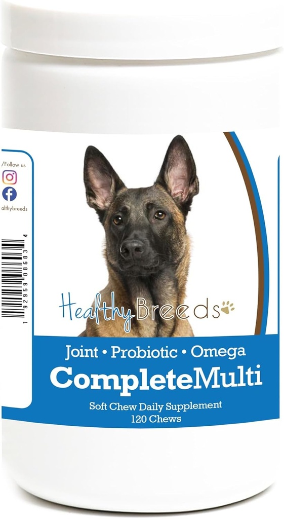 Saludable Breeds Belga Malinois Todo en Un Multivitamina Soft Chew 120 Conde