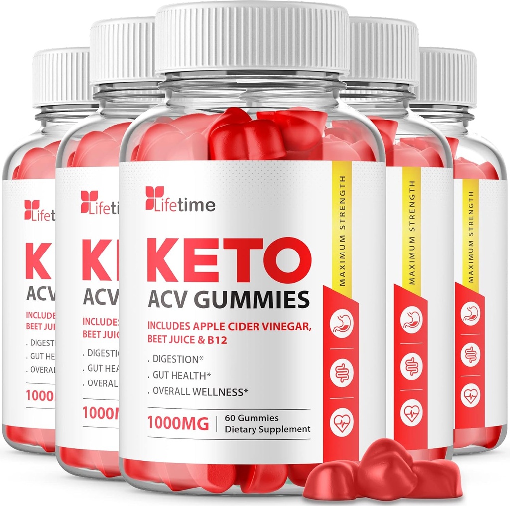(5 Pack) Mangas Keto Plus ACV - Fórmula Oficial, Vegan, No GMO - La vida Keto acc Gummies, Vida Tiempo Keto Gummies con vinagre de manzana, vitamina B12, Pomegranate Juice (300 Gummies)