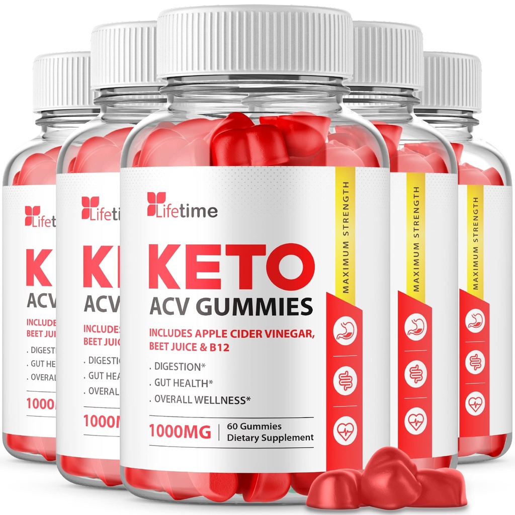 (5 Pack) Mangas Keto Plus ACV para la vida - Fórmula oficial, Vegan, No GMO - Mangas para la vida Keto acc, Mangas para la vida con vinagre de manzana, vitamina B12, jugo de granada (300 Gummies)