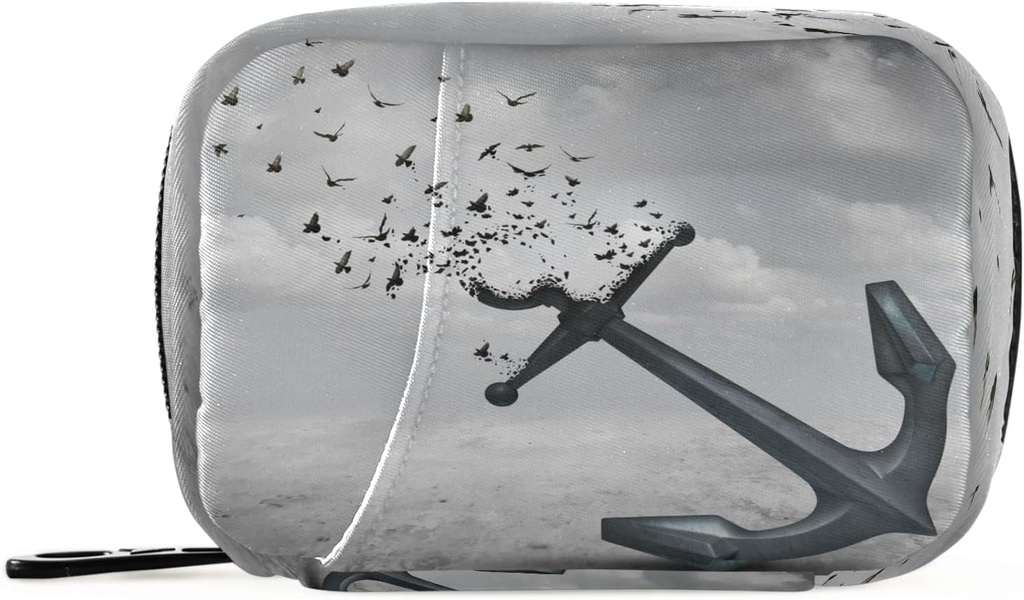 Píldora de Píldoras de Anchor Caja de 7 Días Pill Funda de Organizador con cremallera Portable Caja semanal Compacta Tamaño para el sujetador de suplemento de vitamina