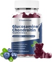 Glucosamine Chondroitin Gummies with MSM & Elderberry Extra Strength - Joint Support, Antioxidant Immune Support Supplement for Adults, Men &amp; Women Minerals, coenzyme Q10, DHA- 60 Blueberry Gummies
