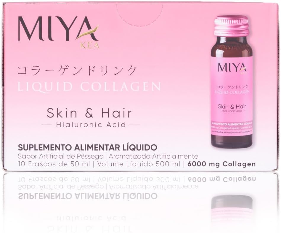 Hydrolyzed Liquid Collagen Drink | 6,000mg Collagen Peptide from Wild Marine Fish from Japan per Bottle | Skin & Hair Benefits | Peach Flavor | Liquid Collagen for Women