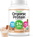 Orgain Orgain Pólvora de Proteína Vegan Orgain, Horchata - 21g Proteína con base vegetal, fibra prebiótica de 9g, carbohidratos bajos, sin ingredientes de lactosa, sin azúcar añadido, no OGM, para sacudidas " Smoothies, 2.03 lb