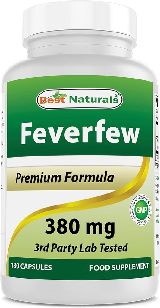 Mejores Naturales Feverfew 380 mg 180 cápsulas