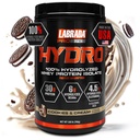 Labrada Hydro 100% Pure Hydrolyzed Whey Protein Isolate Powder, Lactose free, 6g BCAA’s, 4.5g Glutamine, Fastest Digesting Whey Disponible, Mezcla instantánea, Delicious Taste 20 Servings (Cookies &amp; Cream)