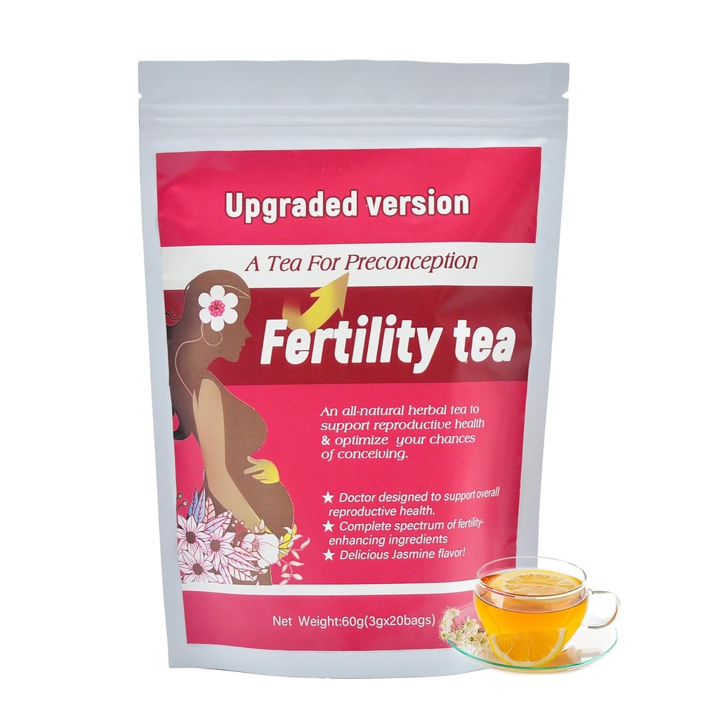 Laicuherb Natural Fertility Tea for Women Hormone Balance & Conception Support, 20 Tea Bags Pregnancy Tea to Support Menstrual Cycle & Reproductive Health, Organic Conception Teas to Get Pregnant Fast