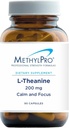 MetilPro L-Theanine 200mg - L Theanine Supplement with Glycine for Calm Energy and Focus, Amino Acid for Sleep Support and Healthy Stress Response - 90 cápsulas