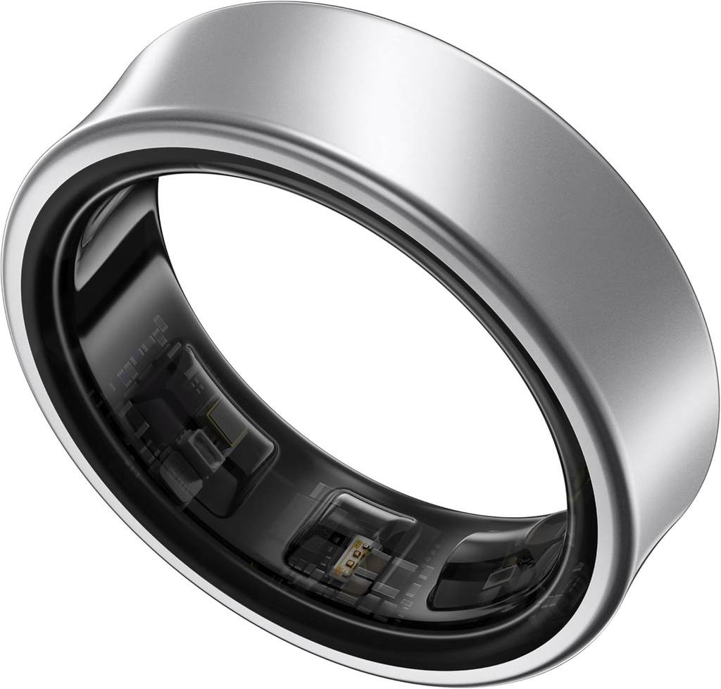 SAMSUNG Galaxy Ring, AI Smart Ring, Size First w/Sizing Kit, No App Subscription, Fitness Monitor, Sleep Tracker, Hasta 7-Day Battery, Tamaño 8, Titanium Silver [US Version, 1Yr Manufacturer Garantía]