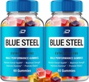 Blue Steel Gummies - BlueSteel Hemp Gummies, Steel Blue Official Formula Hemp Gummies - Natural Hemp Oil Advanced Formulation, Blue Steel Hemp Gummies Comentarios (2 Pack - 120 Gummies)