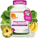 Zahler - Suplemento de magnesio cápsulas 200 mg (120 Conde) Citrato de magnesio bioactivo de Kosher para Max Absorción - Magnesio natural mineral para hombres y mujeres - Mejores suplementos de magnesio