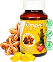 Sikyriah Omega 3, 6 y 9 softgel Capsules l 100% Pura Sacha Inchi Oil l 3000mg por día l Planta base Suplemento l ácidos grasos esenciales sin olor Fuente l Non-GMO l