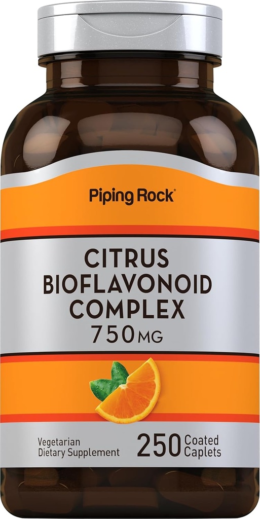 Piping Rock Citrus Bioflavonoids Complex TEN 750 mg ANTE 250 cápsulas TENIDO NO GMO, Gluten Free Supplement