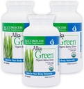 Alka• Tabletas verdes (3 Pack) Mejor proceso Alkaline — Nutrient Dense Organic Barley Grass Suplemento — Fuente natural de Enzymes " Aminoácidos