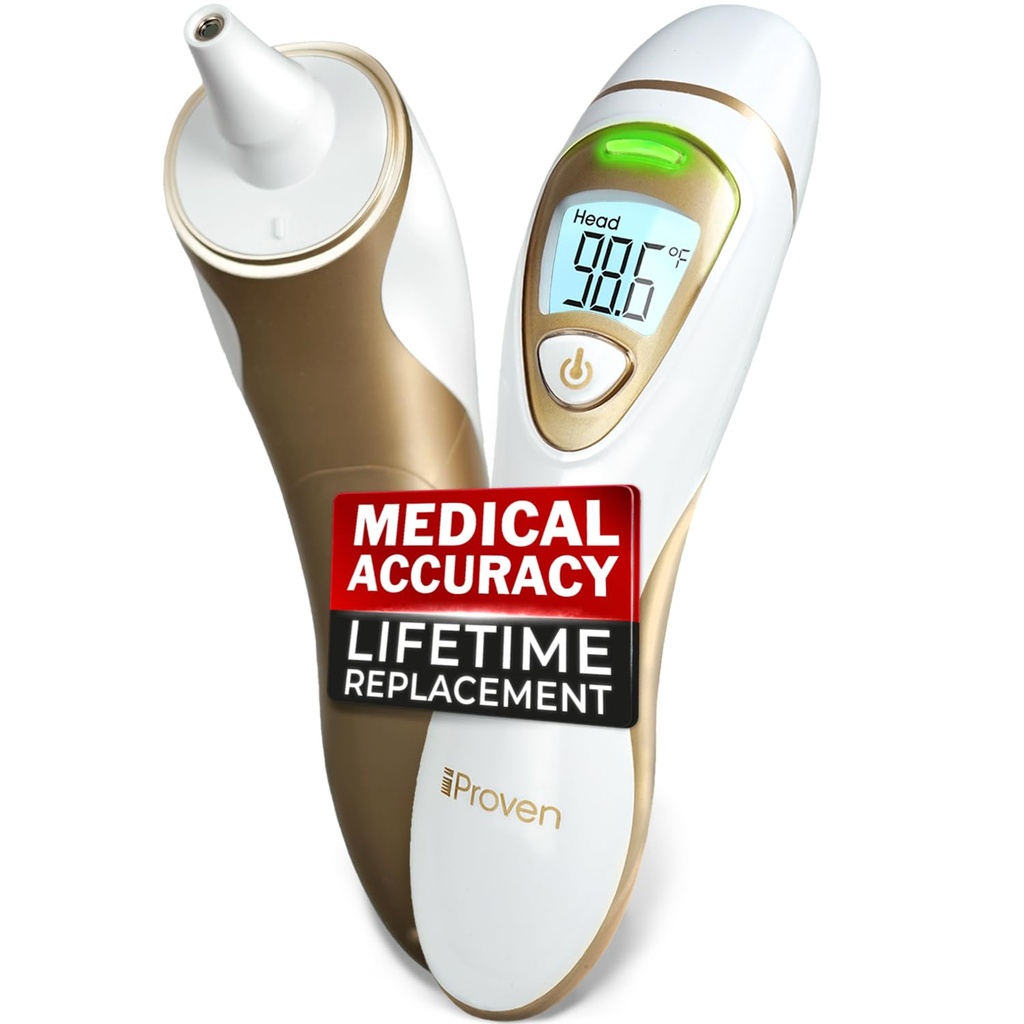 iProvèn Pro Series ← Termómetro del oído con función de frente no touch ← Precisión superior para adultos, niños, bebés ← Premium Termómetro digital para adultos y todas las edades
