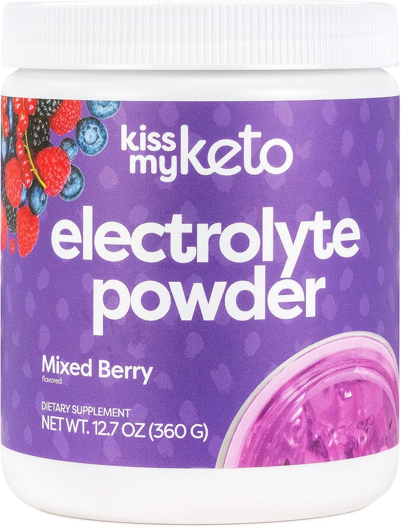 Beso Mi Keto Electrolyte Powder - Berry mixto, Suplemento (90 Servings), Refreshingly Fruity, Hydration Drink Mix, Zero Carbs, 5 Calories, Sugar Free, 12.7 Ounce