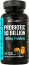 Probióticos 50 Billones - 11 Prebiótico Probiótico en Vivo para Mujeres Hombres - Mejor para Apoyar Salud Digestiva e Inmunitaria. con Lactobacillus Gasseri - Potencia Garantizada para la Expiración