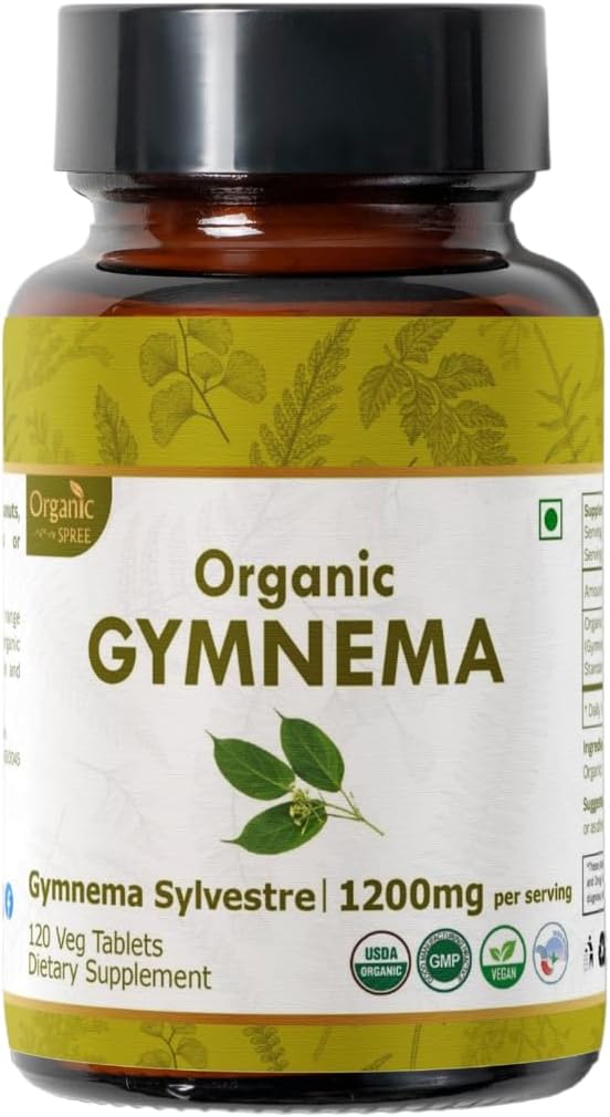 Gymnema 120 Tabletas – USDA Orgánica Gymnema Sylvestre Suplemento