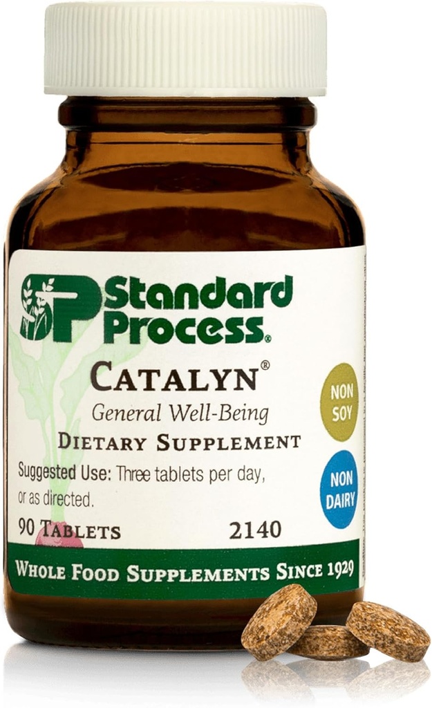 Catalínica de Procesos Estándar - Tabla General de Bienestar para Ayuda Actividad Antioxidante - Contiene Vitaminas A, B6 &amp; D - Diseñado para Puente de Gaps Nutricionales - Non-Dairy & Non-Soy - 90 Tablets (30 Servimientos)