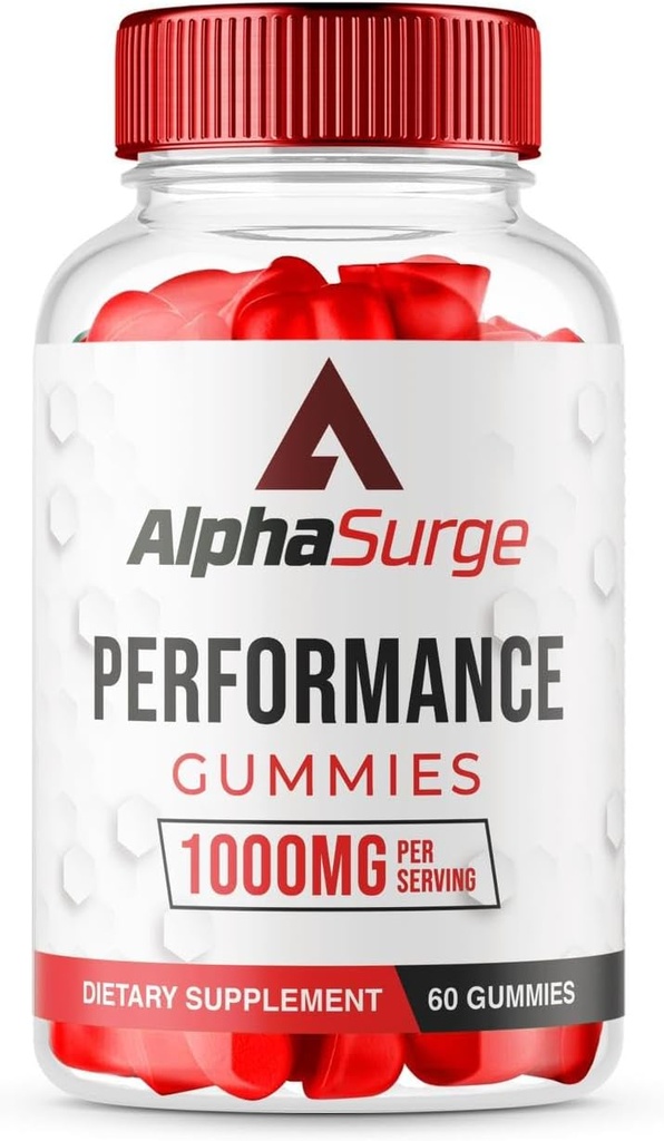 (1 Pack) AlphaSurge Gummies for Hombre, Alpha Surge Advanced Formula Gummies with 1000 MG Chewable, AlphaSurge Natural Ingredients Gummies (60 Gummies)