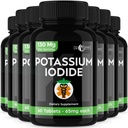 Potasio Iodide Pills Tablets - 7-Pack 130mg Servings Total de 420Tablets -Dr Emys Potasio Iodide Tablets