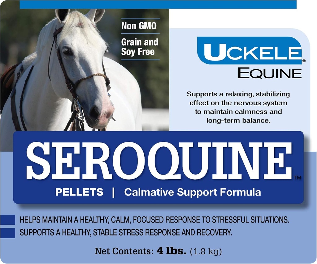 Pellets Uckele Seroquine, Suplemento de calma para caballos, 4 lb