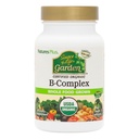 NaturesPlus Fuente de Life Garden Certified Organic B Complex - 60 Vegan Capsules - Suplemento completo de vitamina B, Energy Booster - Vegetarian, Gluten-Free - 30 Servings