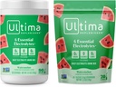 Ultima Replenisher Electrolyte Powder Drink Mix Bundle – Sugar Free – Watermelon, 90 Serving Canister y 20 Stickpacks – 6 Electrolytes and Minerals – Keto Friendly, Vegan, Non-GMO