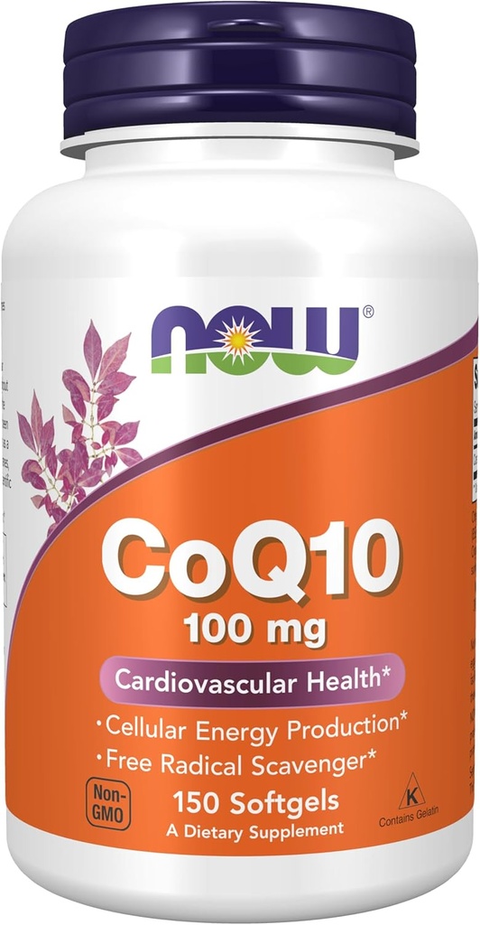 AHORA Suplementos de alimentos, CoQ10 (Coenzima Q10) 100 mg, Grado farmacéutico, Salud cardiovascular*, 150 Softgels