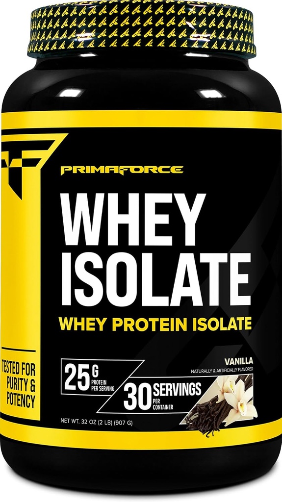 Primaforce Whey Protein Isolate Powder (Vanilla, 2 libras) - Non-GMO, Gluten Free