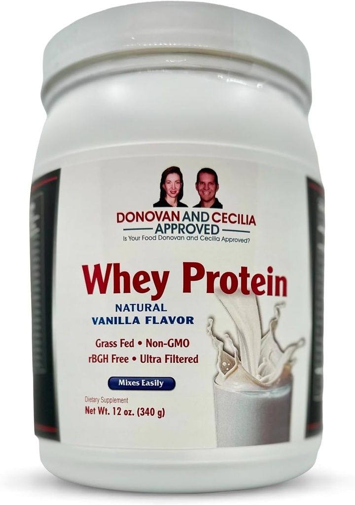 Grass Fed Whey Protein, BCAAs Rich Lean Body Protein Shake for Meal Replacement " Post Workout Recovery, 19g of Protein, No Artificial Sweeteners, Vanilla, 12 Oz