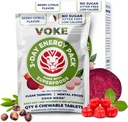 Tablas de energía de Voke - Tablas Superalimentos de enfoque rápido Superalimentos Chewable, Pocket Portable, Embalaje Resealable, Vitamina C, Apoyo Concentración de memoria de enfoque Pensamiento claro y Buen Mood. 30 Cuenta (Pack of 5)