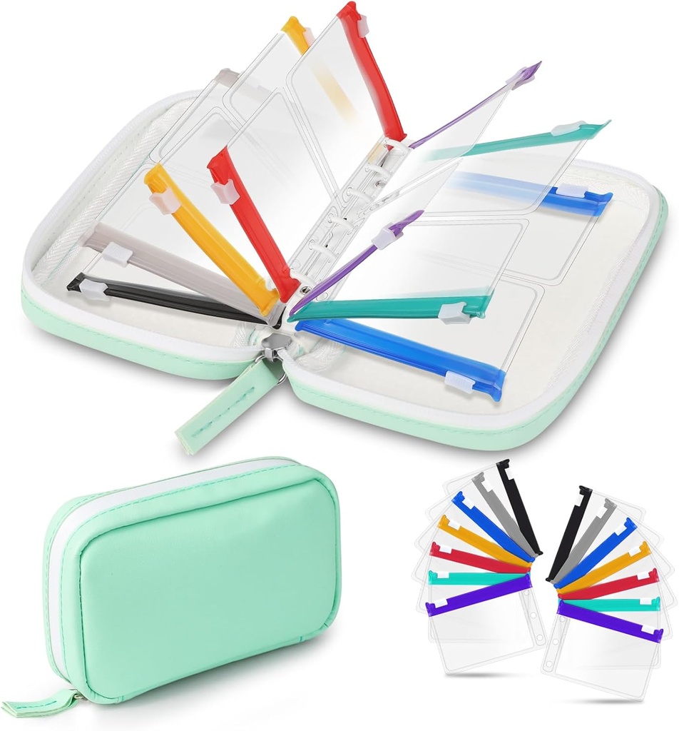 Water-Proof Pill Pouch Set, Weekly Pill Organizer 2 Times a Day, Pill Loose-Leaf Storage with Color-Coded Medicine Pouches, Reusable Travel Medicine Organizer, Zippered Pill Organizers