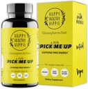 Píldoras de energía natural – Caffeine Free – Metabolismo, Booster mental – con Rhodiola Rosea, Dandelion Root, Bacopa, Ginseng Extract – 7 Hrbs ' Absorption Enhancing Piperine – Vegan, Non-GMO, 60 Ct