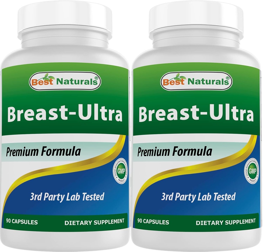 Mejores Naturales Breast-Ultra Alargamiento de mamas 90 cápsulas (90 Cuenta (Pack de 2))