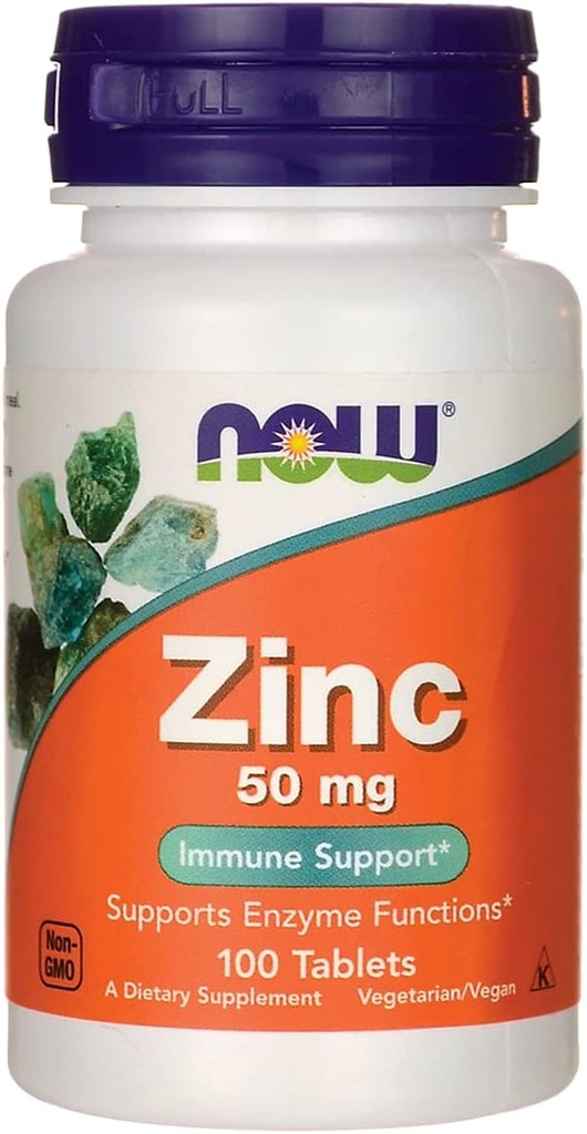 AHORA Alimentos Zinc Gluconate, 100 Tabletas / 50 mg