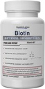 Laboratorios Superiores – Mejor suplemento natural de Biotina NonGMO – para cabellos y pestañas más largos Luscious – uñas más fuertes – Esquí saludable – Booster energético – Peso saludable - 5000 mcg, 120 Caps vegetales
