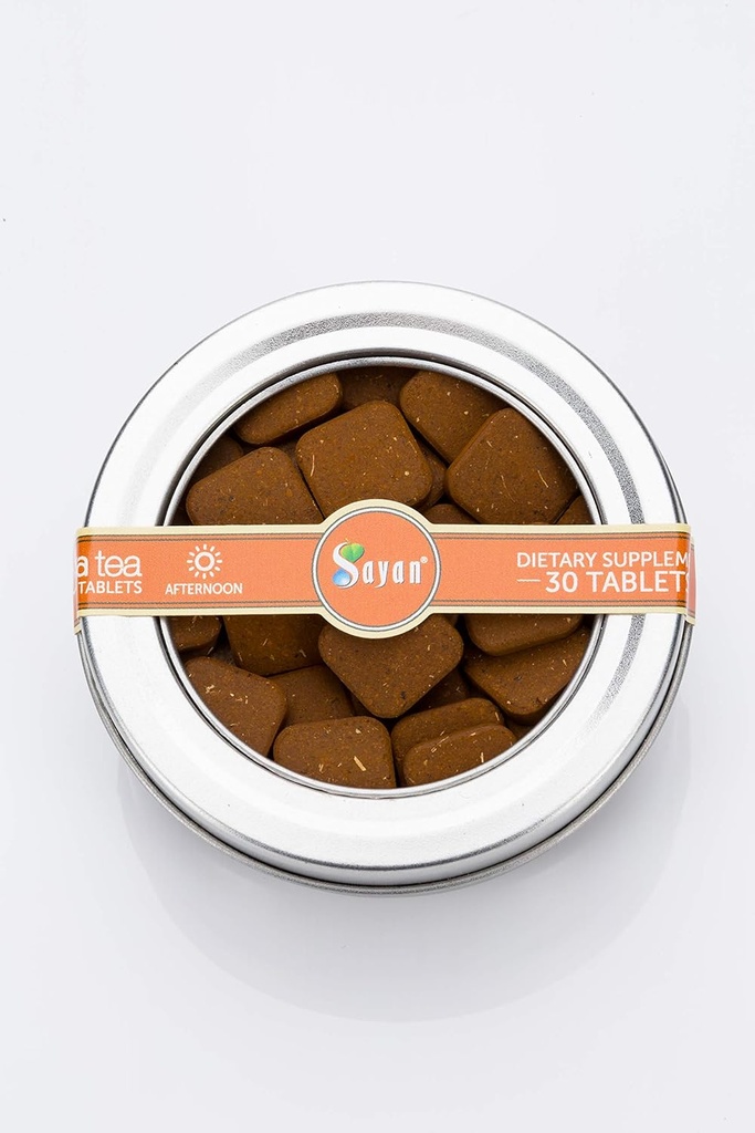 Sayan Siberian Afternoon Instant Chaga Mushroom Té con Reishi+Ginger Root(30 Pcs) Wild-Harvested, Premium Raw+Extract Blend – Antioxidante natural para Immune Support