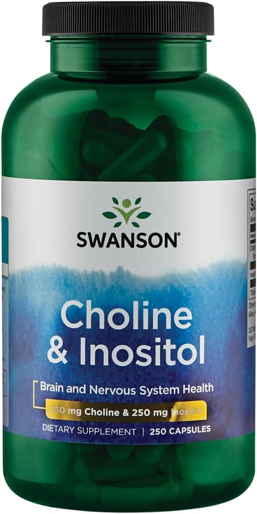 Swanson Choline " Inositol Nerve Support Mental Function 250/250 Milligrams 250 Capsules