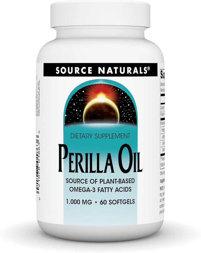 Source Naturals Perilla Oil Source of Plant-Based Omega-3 Fatty Acids, 1000 mg - 60 Softgels