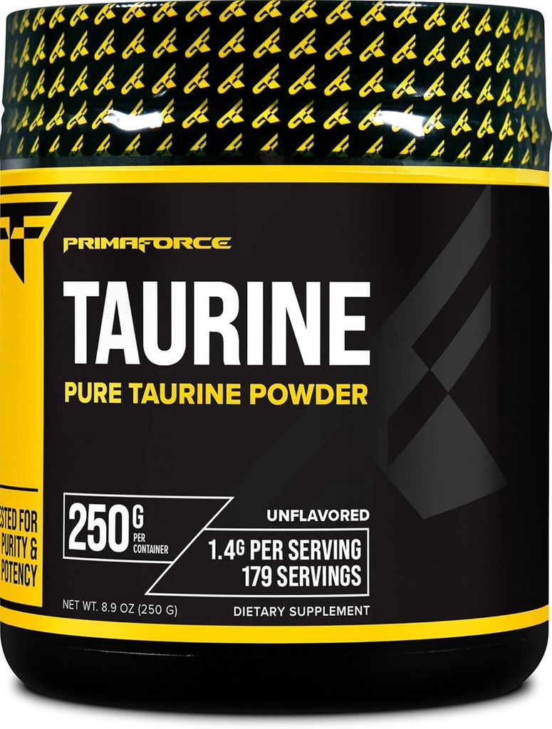 PrimaForce Taurine Powder, 250 gramos - Suplemento gratuito no GMO &amp; Gluten