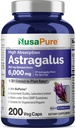 NusaPure Astragalus 20:1 Extracto, 300 mg Equivalente a 6.000 mg Por Serving, 200 cápsulas vegetarianas, no GMO &amp; Bioperina
