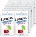 Luden Sugar Free Wild Cherry Throat Drops, Sore Throat Relief, 25 Cuenta (12 Pack)