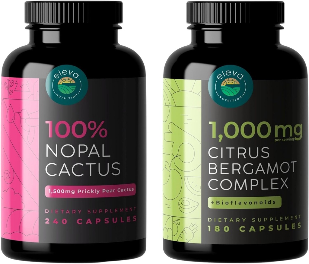Nopal Cactus Capsules y Citrus Bergamot Complex + Bioflavonoids Bundle