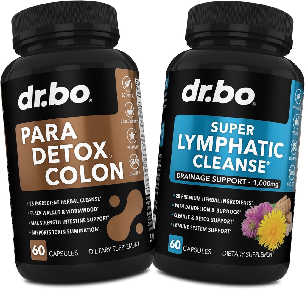 Colon Cleanse Pills Body Detox " Lymphatic Drainage - Intestinal Guard Cleanser for Stomach Gut " Lymph Support Suplementos Pills - Lymphatic Support Lymph Node Detox Cleanse System Drainage