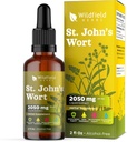 St. John's Wort Herb Tincture St Johns Wort Wart Extract Drops 2000mg (Hypericum perforatum) Suplemento Herbal 1 Mes de Suministro, 84 Servimientos, Tintura libre de alcohol - 2 Oz, Pack de 1