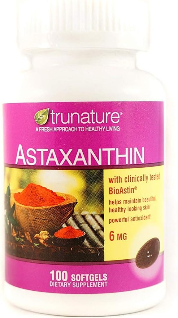 TruNature Astaxanthin 6 mg - 2 Botellas, 100 Softgels Cada