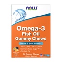 AHORA Suplementos, aceite de pescado Omega-3 Gummy Chews, sabor de fruta de la pasión naranja, 36 Gummy Chews